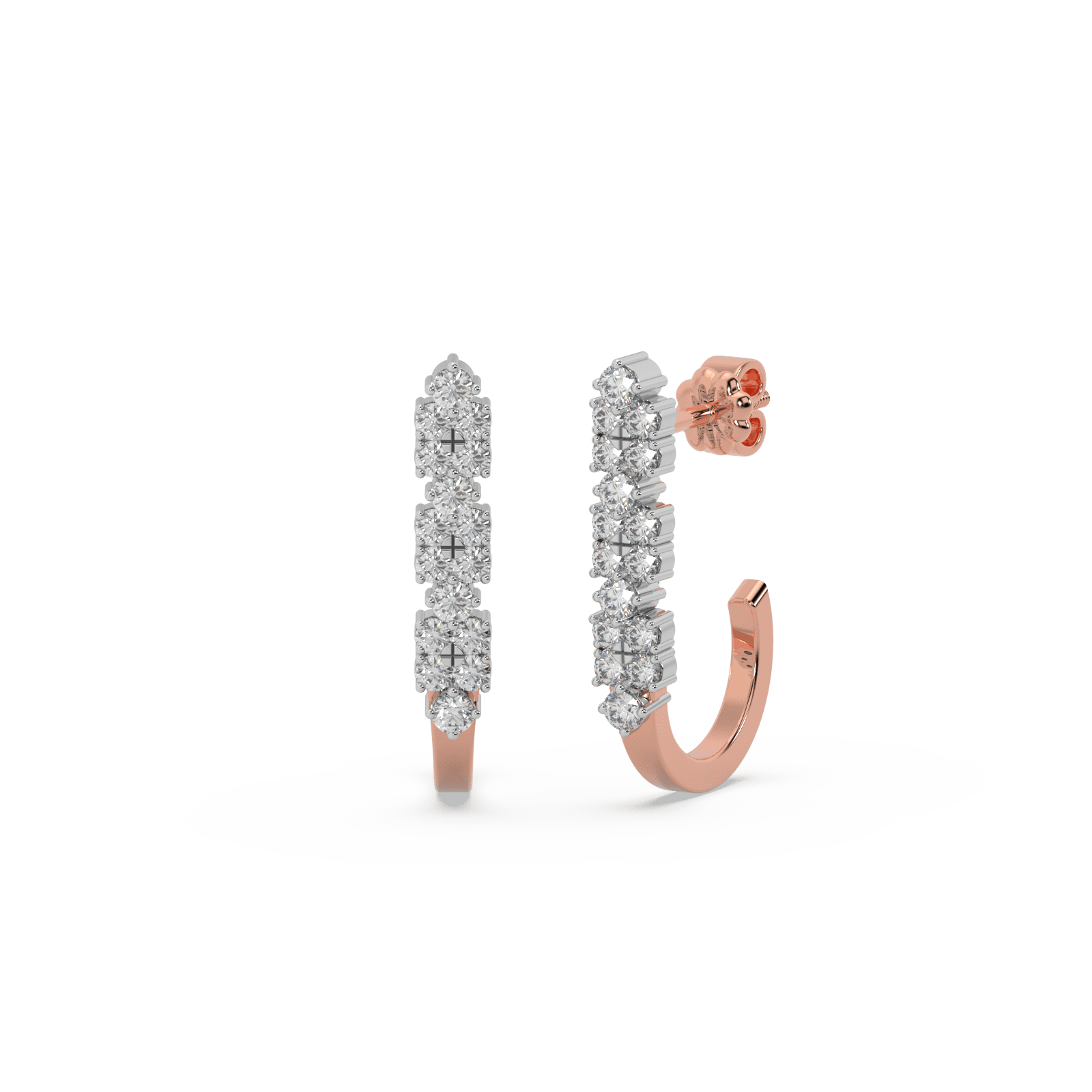 Diamond Spiral Rings