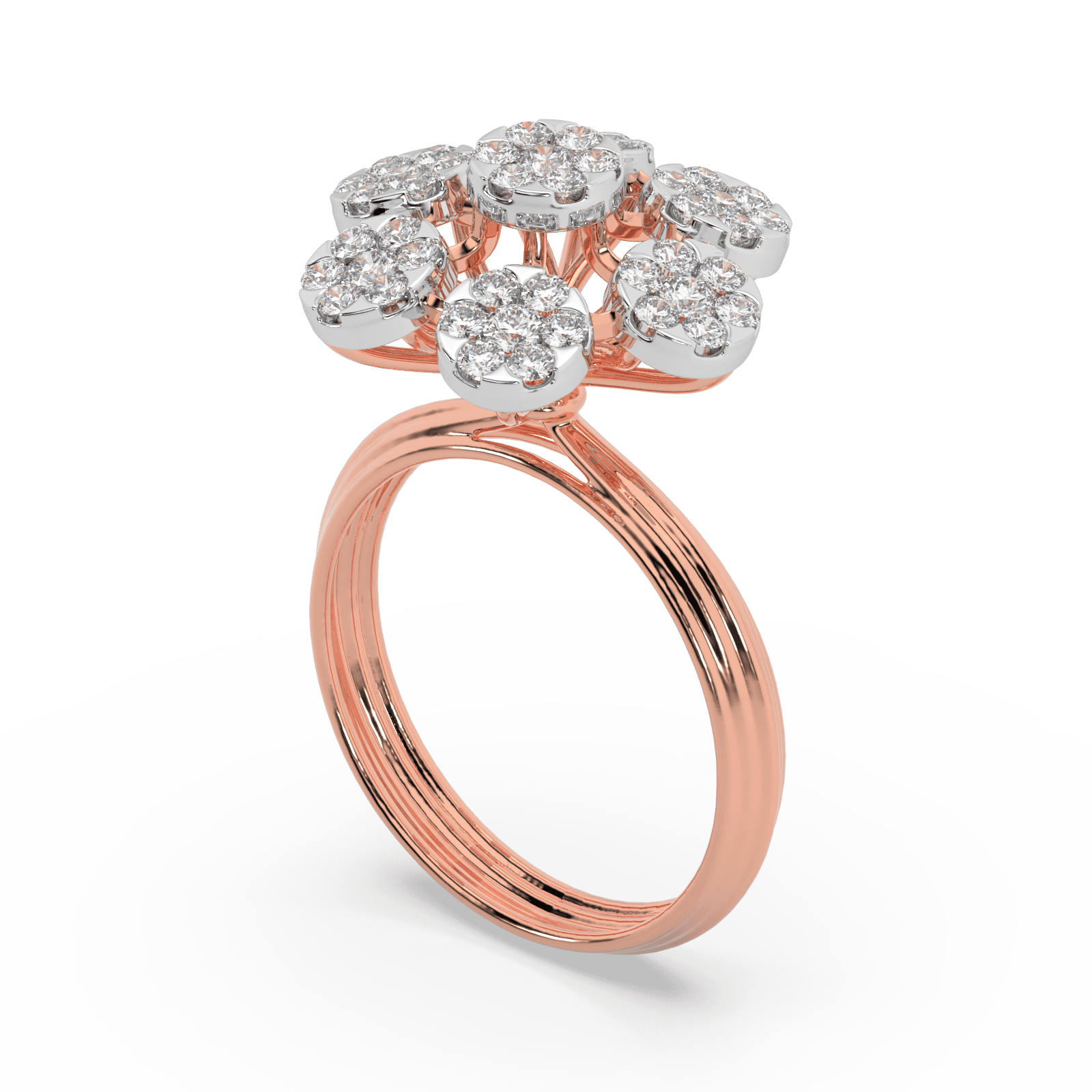 Diamond Spiral Rings